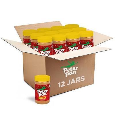 Peter Pan Creamy Peanut Butter, Gluten Free, 16.3 oz Jar, 12 Pack | Smooth Texture and Delicious Taste for Sandwiches and Snacks with No Artificial Flavors, Colors, or Preservatives