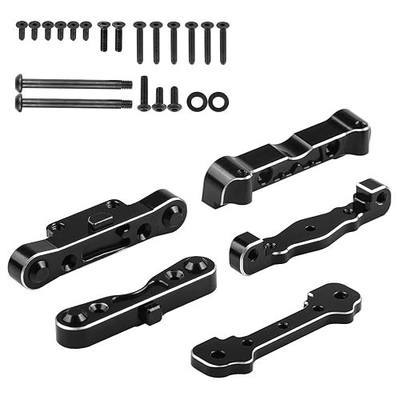 Aimrock Pack-5 Aluminum Rear/Front Lower Arm Suspension Hanger Mount Upgrades Set for AR330378 AR330379 1/7 Felony Infraction Limitless Mojave, 1/8 Karton Notorious Outcast Typhon Talion (Black)