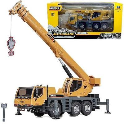 Gemini&Genius 1/50 Scale Autocrane Toys, Crane Truck Construction Vehicle, Alloy Boom Truck Engineering Car Models, Great Gifts, Collections, Cake Toppers, Room Decoration for Kids | Construction Vehicle with Movable Boom, Alloy Boom Truck Engineering Car Models, Great Gifts, Collections