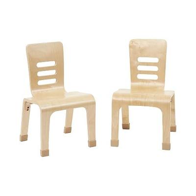 ECR4Kids Bentwood Chair, 12in Seat Height, Montessori, 2-Pack, Natural | Durable birch, GREENGUARD Gold Certified, 4-6 years, 74 lb capacity, fully assembled, stackable kids seating, classroom/home