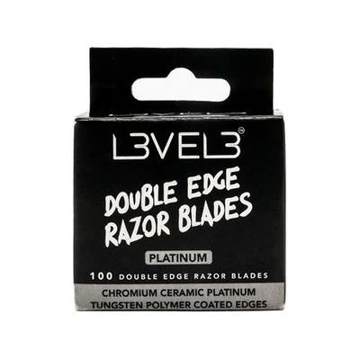 L3 Double Edge Razor Blades - Platinum Coated, Stainless Steel Razor Blades for the Close Shave - for Double Edged Safety Razors - 100 Count (1)