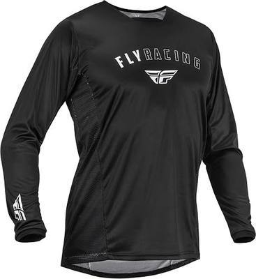 Fly Racing Men’s Patrol Jersey – Durable Off-Road Motocross & Trail Riding Jersey (Black/White, Medium)