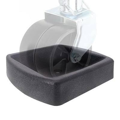 Dual Trailer Swirl Jack Caster Wheel Dock - Heavy Duty Reinforced Rubber Travel Trailer Tongue Jack Double Wheel Chock Stabilizer for Boat RV Hitch Camper Tent Caravans Wheel Stopper