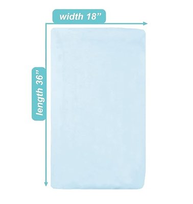 American Baby Company 3 Pack 100% Natural Cotton Fitted Cradle/Bassinet Sheets 36" x 18" - Soft, Breathable & Hypoallergenic Bed Sheets, Blue/Gray/White, Neutral for Boys & Girls