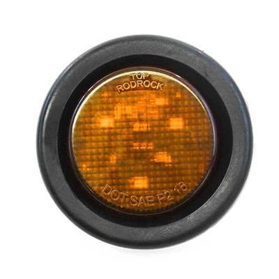 Red Hound Auto 100 Amber LED 2 Inches Round Side Marker Light Kits with Grommet Truck Trailer RV Bulk Pack Set