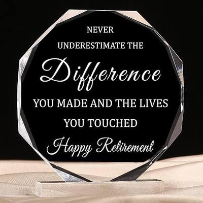Chunful Happy Retirement Gifts for Men Women Never Understand The Difference You Made Keepsake and Retirement Plaque Inspirational Gifts for Retired Teacher Police Nurse Coworker Friend(Novel Style)