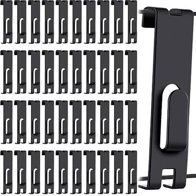 Chumia 50 Pieces Gridwall Hooks Hangers Notch Display Hooks Utility Gridwall Hanging Hooks Accessories for Picture Photo Frame Painting Artworks Panel Office Home Grid Panel (Black)