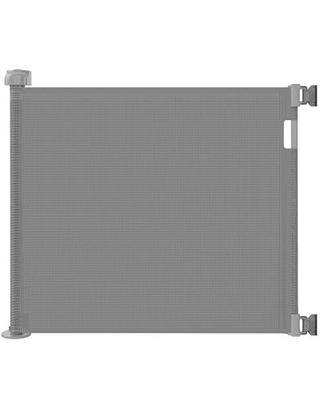 Retractable Baby Gate for Stairs – 33” Height, Expands up to 55” Width – Safety Gate for Infants, Toddlers, Dogs & Pets – Easy Install, Secure Closure, Gray Mesh Design for Indoor & Outdoor Use