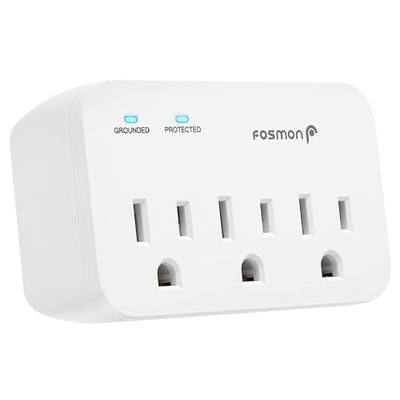 Fosmon Refrigerator Surge Protector, 3 Outlet Heavy Duty Appliance Surge Protector with High Joules for Fridge, Microwave, Washing Machine, Garage Door, 1200J, 1875 Watts, 3 Prong, ETL Listed