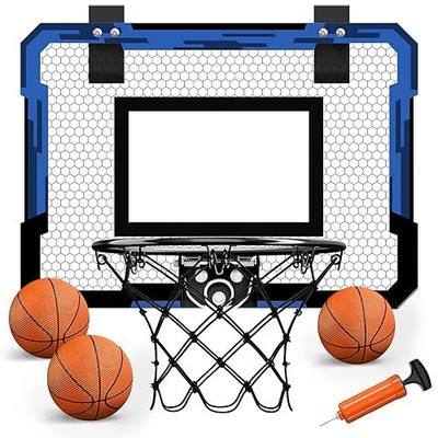 QDRAGON Mini Basketball Hoop | Over The Door Indoor, with 3 Balls/Inflator/Breakaway Rim, Basketball Toy Gifts for Kids and Adults, Suit for Bedroom/Office