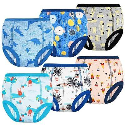 MooMoo Baby Potty Training Pants 6 Packs Absorbent Training Underwear for Boys and Girls Cotton Pee Pants 2T-9T
