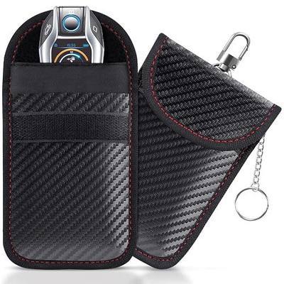 lanpard Faraday Pouch for Car Keys, Faraday Bag, Car RFID Signal Blocking Holder, Key Fob Protector, Key fob cage Block Signal Anti-Theft Fob Case (2 Pack)
