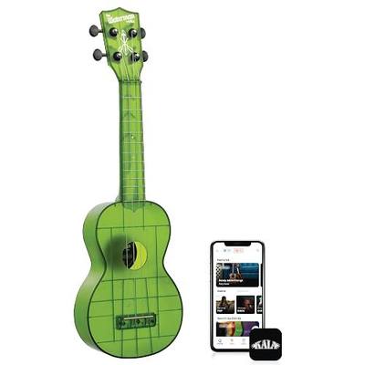 Kala Ukulele Jade Green Glass 4 String Soprano Ukulele from the Waterman Sea Glass Collection, Classroom Instruments