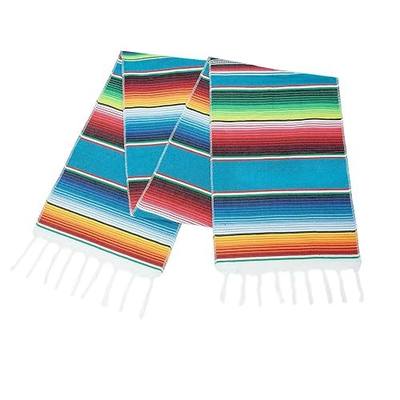 Mexican Table Runner 14x84 Inches Mexican Party Wedding Decorations for Fiesta Party Table Runners Rainbow Striped Serape Zarape Table Runner for Cinco de Mayo