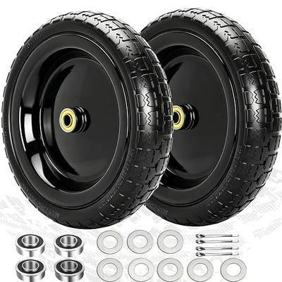 13" Flat Free Wheels Replacement for GOR Garden Cart Tires | 4.00-6 Solid Tires with 5/8"Bearings, 13" No Flat Wheels for GOR Garden Carts/Hand Trucks/Garden Carts