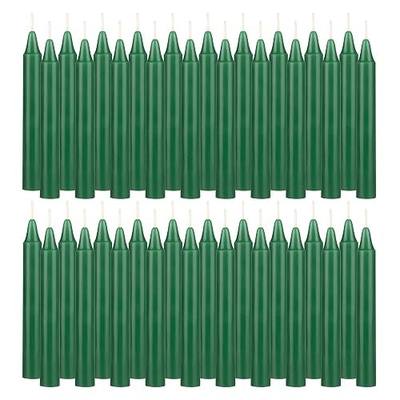 SRG 40 pcs Unscented Green Mini Taper Candle, 4 Inch Tall x 1/2 Inch Diameter, Great for Casting Chimes, Rituals, Spells, Vigil, Witchcraft, Wiccan Supplies, Wax Play & More