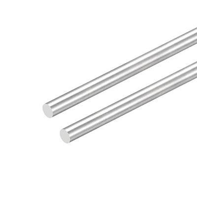 MECCANIXITY 304 Stainless Steel Round Rods, 8mm x 450mm Solid Shaft Rods for DIY Craft Model Car Helicopter Airplane, Pack of 2