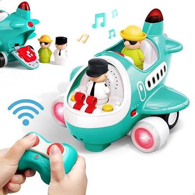 iPlay, iLearn Baby RC Airplane Toy, Remote Control Plane for Toddlers 1-3 | Infant Musical RC Helicopter W/Light Sound, Mini People, Birthday Gift for 18 24 Month 2 3 4 Year Old Boy Girl Kids Children