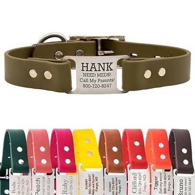 Personalized Dog Collar – ScruffTag Custom Waterproof Biothane Dog Collar with Laser-Engraved Name, Durable & Odor-Resistant – USA Made | Sage, 1 in x 18 in (Fits Neck Sizes 16-20 in)