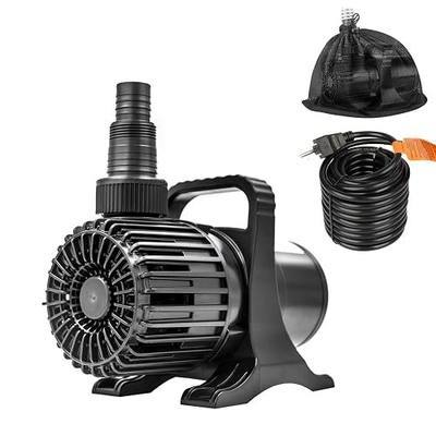 OYO WATER 1800 GPH 100W IPX8 Submersible Small Pond Waterfall Pump,32.8FT long power cord, smart quiet fountain pump for Koi fish, garden yard patio duck outdoor, with barrier filter bag