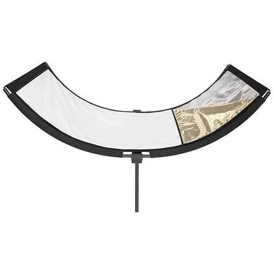 Westcott Eyelighter 3 - The Original Curved Reflector. Includes Silver, White, and Sunlight Fabrics for Portrait and Headshot Photgraphy | Arc-Shaped Clamshell Reflector for Portraits and Headshots, White and Sunlight Fabrics, Quick-Lock Frame