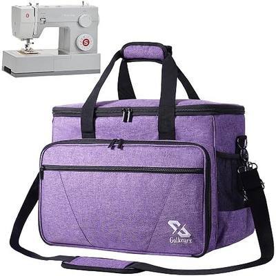 Golkcurx Sewing Machine Carrying Case with Removable Bottom Pad | Sewing Machine Bag with Side Pocket for Sewing Kit Storage, Adjustable Shoulder Strap, Universal Fits Singer,Brother,Janome
