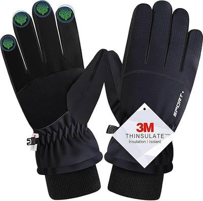 Winter Gloves for Men and Women, Thermal Touchscreen Warm Gloves with Windproof & Grip, for Running Cycling Skiing Hiking Driving Outdoor Sports