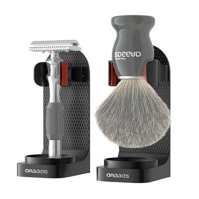 Wall Mounted Shaving Holder for Brush and Razor Electric Toothbrush(2pcs) | ABS DIY Assembly Type Multipurpose Stand Easy To Clean Morning Personal Care Space Saving