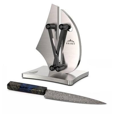 VN3 Professional Knife Sharpener | 3-Action Tungsten Carbide | For Repair, Restoration and Sharpening, Easy to Use, Replacement Blades Included, Soild and Durable, Sailboat Shaped Design