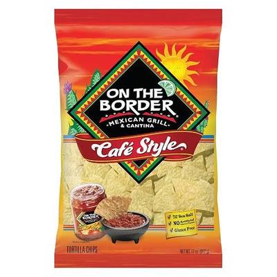 On The Border Cafe Style Tortilla Chips 11 oz (Pack of 3)