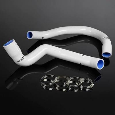 G-PLUS Silicone Radiator Coolant Hose Kit Clamps Compatible With 1991-2001 Jeep Cherokee XJ 4.0 l6 2PCS White