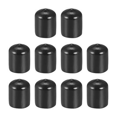 DMiotech 10 Pack 5/8" ID Black Screw Thread Protectors Rubber End Caps Bolt Covers for Screw Bolt Furniture Pipe
