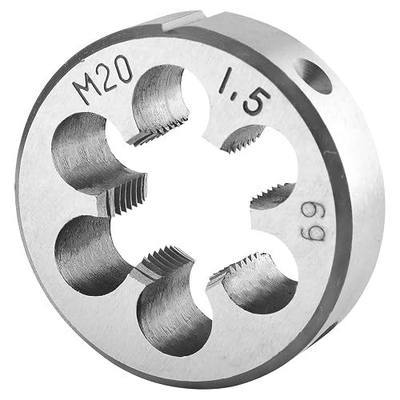 Burkit Metric M20 X 1.5 Round Threading Die Right Hand | M20x1.5 Right Hand Thread Die, Made of Alloy Tool Steel, Used for Cutting or Repairing External Threads.