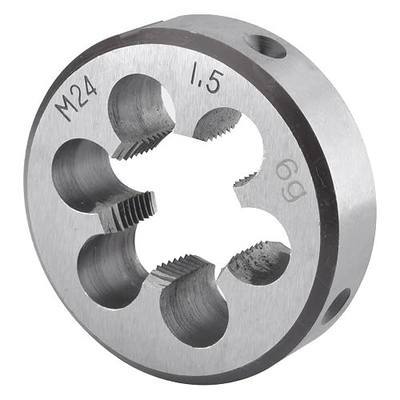Burkit Metric M24 X 1.5 Round Threading Die Right Hand | M24x1.5 Right Hand Thread Die, Made of Alloy Tool Steel, Used for Cutting or Repairing External Threads.