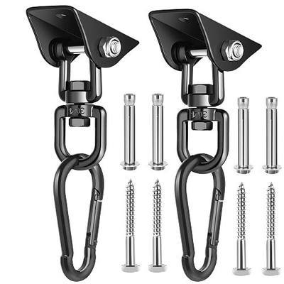 Porch Swing Hanging Kit, 360°Rotating 1200 lb Capacity Hanger for Porch Swing, Hammocks, Swing Chair (2 Pack)