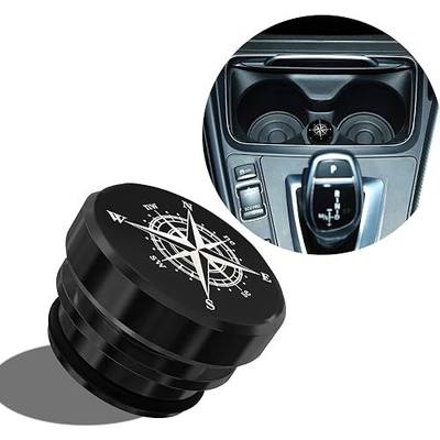 deemars Cigarette Lighter Plug Cover, Car Dust Plug, Universal Waterproof Dustproof Plug, Car Decor Accessories Car Cigarette Lighter Dust Plug Universal for Most Cars, Boat, RV (Compass/Black)
