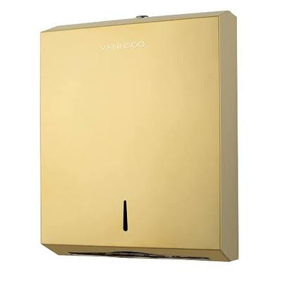 Paper Towel Dispenser, Commercial Stainless Steel, Gold | Tri-fold / Multi-fold / C-Fold Paper Towel Holder Wall Mount Key