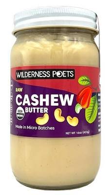 Wilderness Poets, Organic Cashew Butter - Raw, Vegan, Paleo, No Added Sugar - 16 Ounce (Pack of 1)