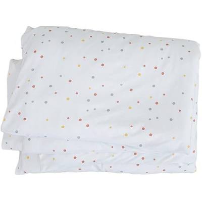 Ecolino Duvet Cover, Soft and 100% Organic Cotton Crib, Toddler, Travel Size, 37" x 51", Cover for Comforter, Duvet Insert or Blanket in Dots Print