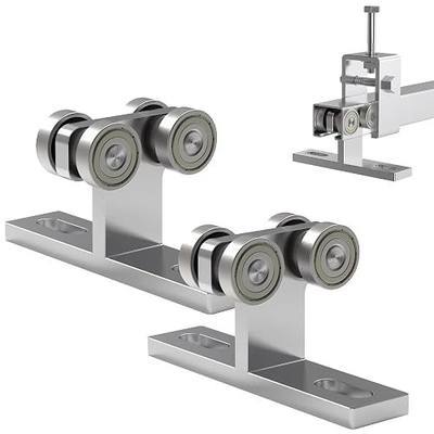 Hoist Trolley,Electric Hoist Installation Roller Trolley 4 Wheel Trolley Assembly Silent for use with 1-5/8" Wide and All 1-5/8" or Taller Strut Channel (Silver 2)