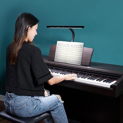 Piano Light for Digital Piano and Grand Piano, Professional Led Clip lamp with Ambient Light, Favorite Mode,Piano Lamps for Sheet Music, Eye-Care 5 Levels Color Temperatures 5 Levels Dimming