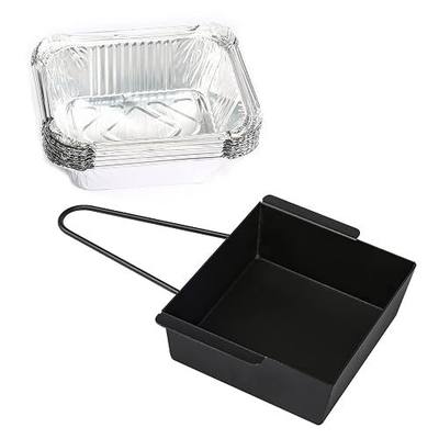 Grill Drip Pan for Nexgrill 720-0830H for Nexgrill Grease Tray Replacement Grease Pan/Box for Nexgrill 720-0888N 720-0925P 720-0896 720-08882A for Cuisinart CGG-7400 with 15pack Aluminum Foil Liner