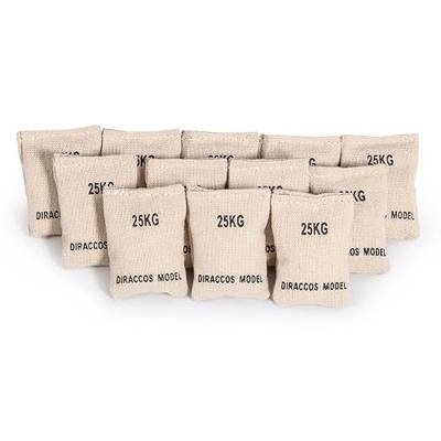 Model Set of 12pcs Handmade 1/16 Scale Sand Bags 1:16 Sandbag Set, Accessory for RC Tank Model Soldier Action Figure Man Model, 1/16th Military Sandbags for Trench Warfare Battle WWII WWI