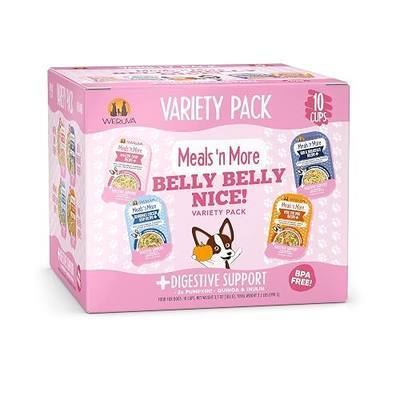 Weruva Meals 'n More Natural Wet Dog Food, Belly Belly Nice! Digestive Support Variety Pack, 3.5oz Cup (Pack of 10)