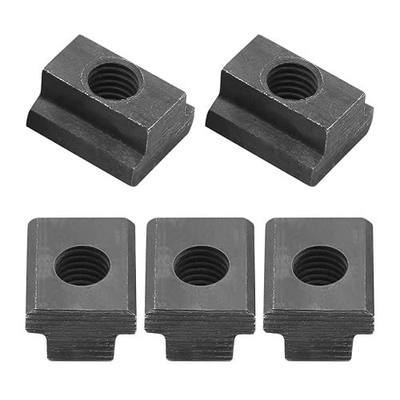 M10 T-Slot Nut, Black Oxide Finish, 5 PCS, 3/8 Threads | Table Slot, T Slot Rail