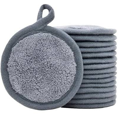 Reusable Makeup Remover Pads Microfiber Face Cleansing Cloth Facial Eraser | 16 Pack Rounds Towels Wipes Eyes Lips Soft Clean easy to carry