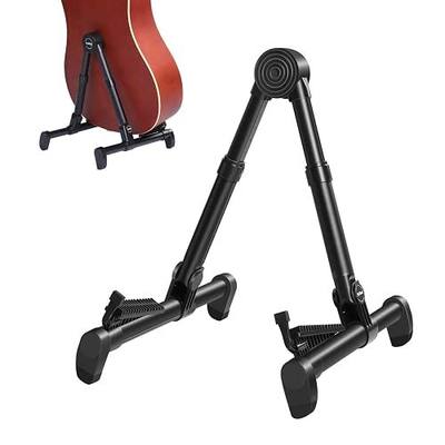 Saker Folding Instrument Stand for Guitar- Guitar Stand for Acoustic/Electric/Classical Guitars and Violin, Ukulele, Bass, Portable and Lightweight, Easy to fold,The Ultimate for Concert & Travel Black