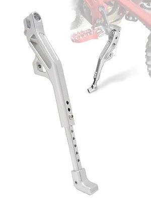 JFG RACING Edirt Bike Adjustable Kickstand for Surron Light Bee X/Eride Pro | 6061 aluminum,CNC foot pegs kick stand,adjustable height,for Surron LBX/E Ride Pro S SS SR/Talaria Sting/X160/X260,silver