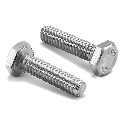 1/4-20 x 1 Hex Head Screw Bolt, 20Pcs 18-8 (304) Stainless Steel, Fully Threaded, Plain Finish, by SG TZH