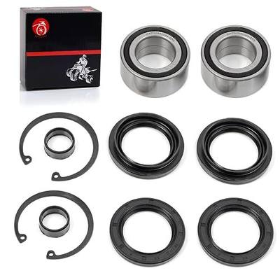 Front Wheel Bearings & Seals Compatible with Honda Foreman 400 TRX400FW Foreman 450 TRX450 S/ES/FE/FM Foreman 500 Rubicon 500 TRX500 Rincon 650 TRX650 Rincon 680 TRX680 1995-2014